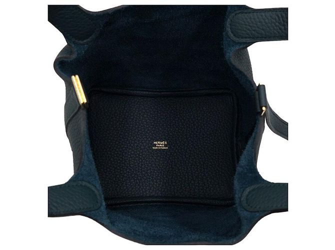 Hermès Borsa tote Picotin Lock tono oro Nero - vista 6