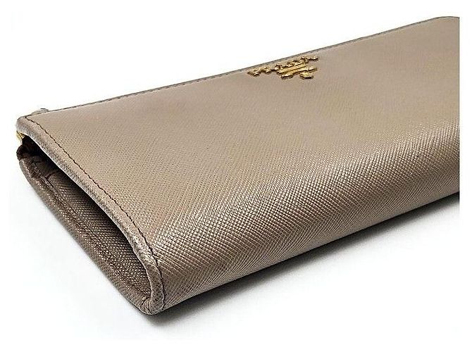 Cartera con cremallera Prada Saffiano de piel rosa - vista 2