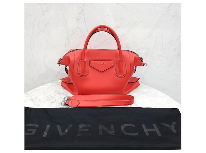 Givenchy Borsa a Tracolla Antigona in Pelle Large Rosso - vista 8