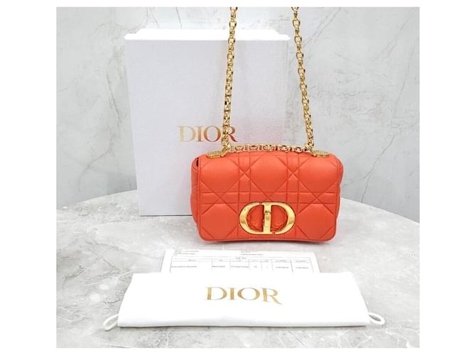 Dior Carobag Small Orange Gold Arancione - vista 8