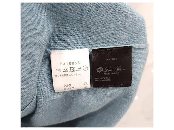 Loro Piana Kaschmir-Strickpullover mit Rundhalsausschnitt Blau - Ansicht 5