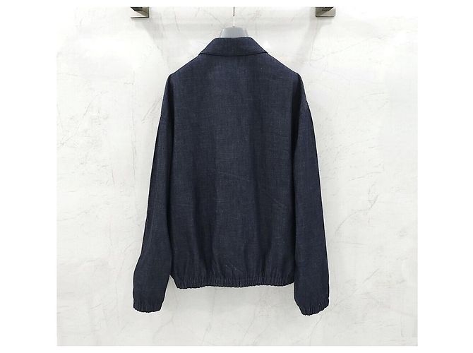 Prada Chambray Denim Jacke mit Reißverschluss - Ansicht 2