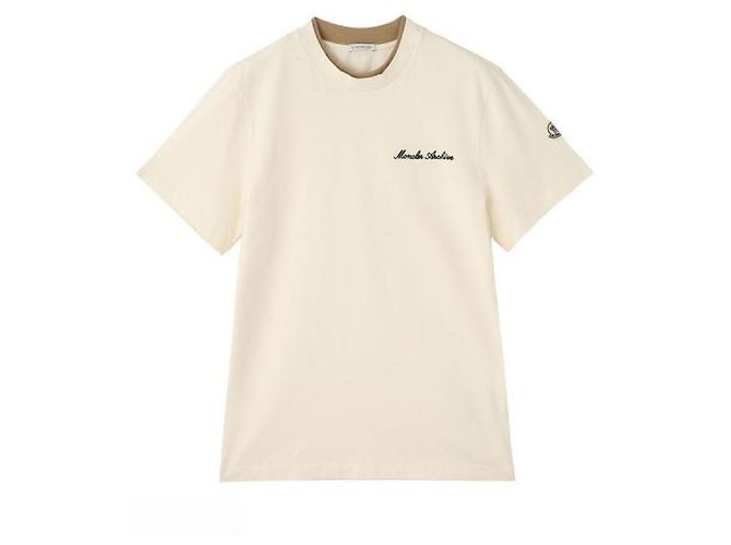 Moncler Camiseta de algodón con logotipo bordado Blanco - vista 3