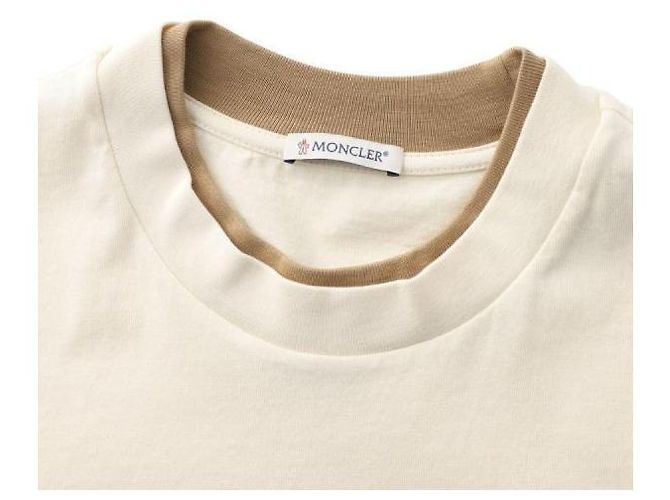 Moncler Camiseta de algodón con logotipo bordado Blanco - vista 5