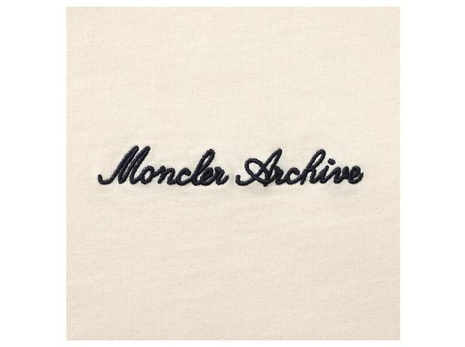Moncler Camiseta de algodón con logotipo bordado Blanco - vista 6