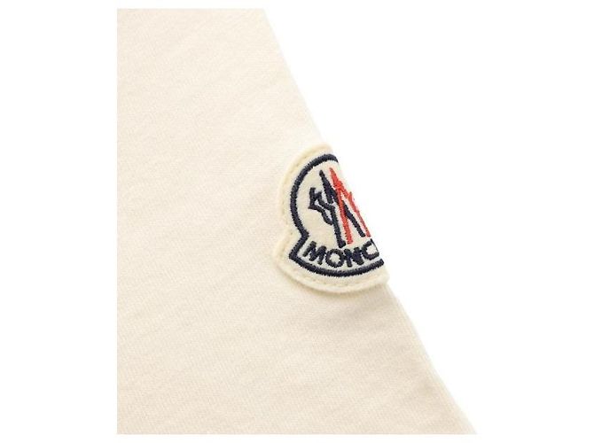 Moncler Camiseta de algodón con logotipo bordado Blanco - vista 7