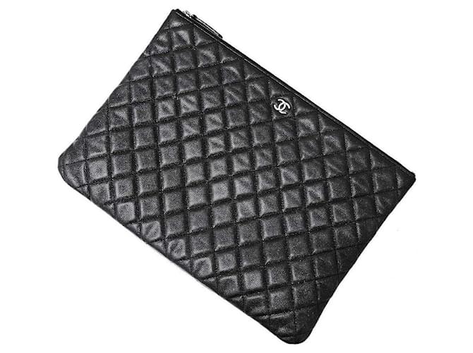 Chanel Clutch Caviar Large Nero - vista 2