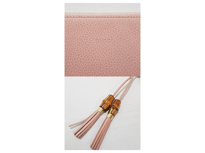 Bamboo Gucci Clutch in bambù rosa - vista 3