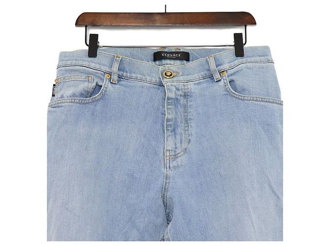 Versace Pantaloni in denim da uomo Royal Rebellion Print Blu - vista 2