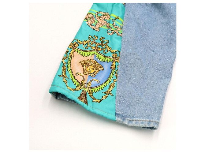 Versace Pantaloni in denim da uomo Royal Rebellion Print Blu - vista 8