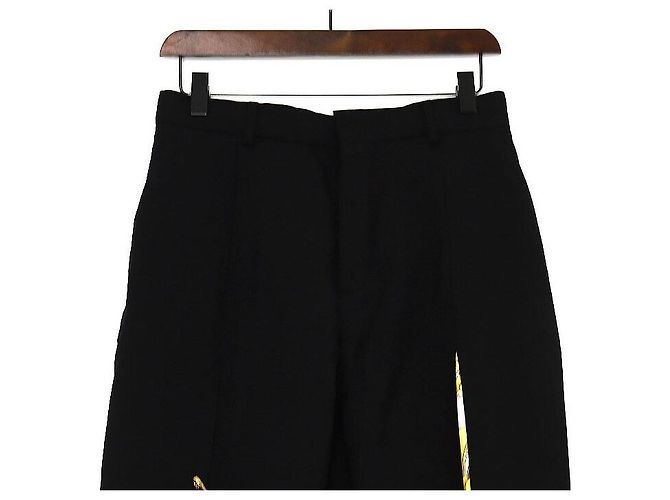 Fendi Herrenhose aus schwarzer Wolle mit FF-Clip - Ansicht 2