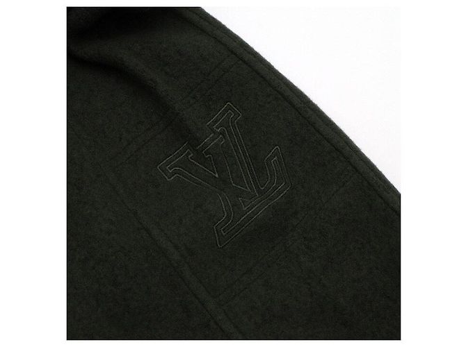 Louis Vuitton Quilted Textured Wool Men's Pants Black - view 6