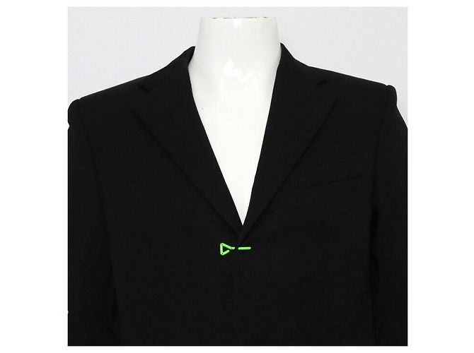 Louis Vuitton Wool Belted Point Blazer Men's Jacket Black - view 2