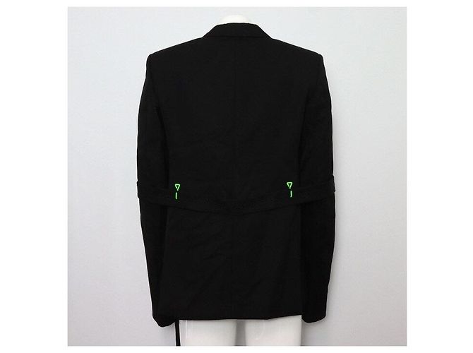 Louis Vuitton Wool Belted Point Blazer Men's Jacket Black - view 4