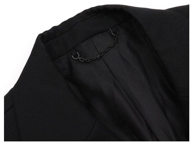 Louis Vuitton Wool Belted Point Blazer Men's Jacket Black - view 5