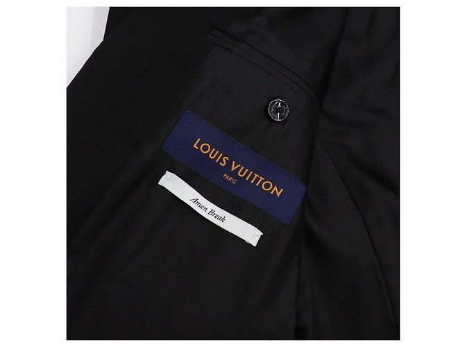Louis Vuitton Wool Belted Point Blazer Men's Jacket Black - view 7