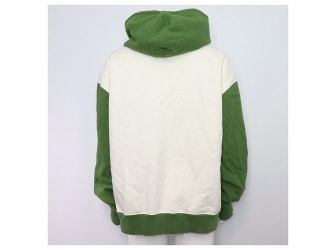 Dior Sudadera con capucha oversized de algodón blanco verde - vista 4