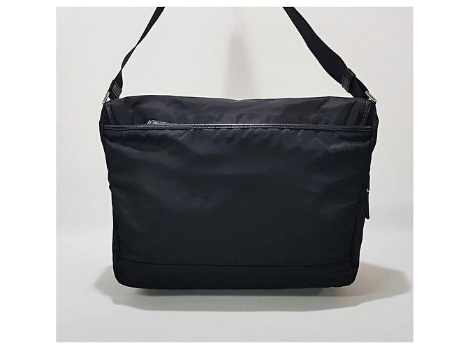 Prada Borsa a tracolla in Re-Nylon e pelle Saffiano Nero - vista 4