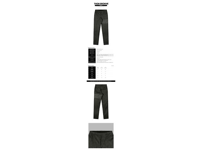 Thom Browne Calças Diagonal Tweed Low Backstrap Gray - vista 2