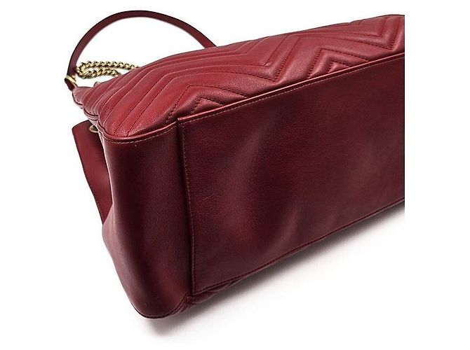 Gucci Borsa a tracolla con catena GG Marmont matelassé Rosso - vista 7