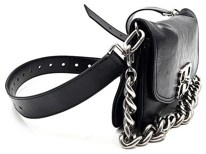 Balenciaga Borsa a tracolla BB Flap Nero - vista 3
