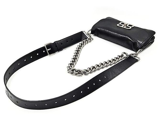 Balenciaga Borsa a tracolla BB Flap Nero - vista 5