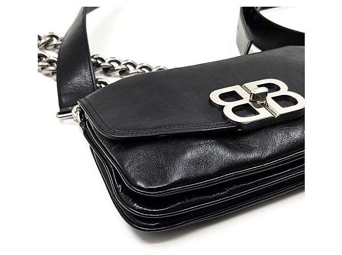 Balenciaga Borsa a tracolla BB Flap Nero - vista 7
