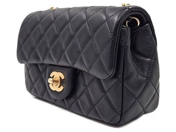 Chanel Borsa a tracolla Lambskin Classic New Mini Golden Ball Nero - vista 2