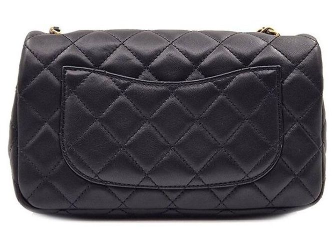 Chanel Borsa a tracolla Lambskin Classic New Mini Golden Ball Nero - vista 4