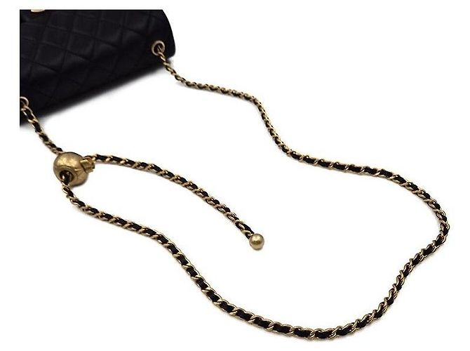 Chanel Borsa a tracolla Lambskin Classic New Mini Golden Ball Nero - vista 5