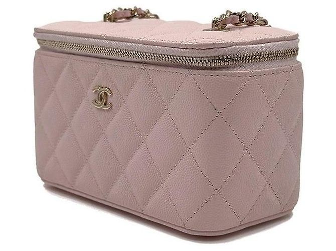 Chanel Borsa a tracolla Vanity in Caviar Rosa - vista 2