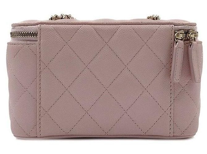 Chanel Borsa a tracolla Vanity in Caviar Rosa - vista 4