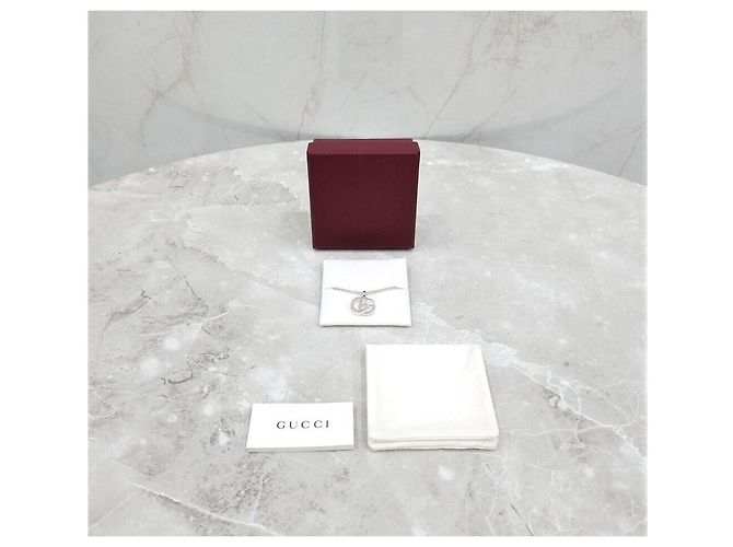 Gucci Collana con pendente GG Marmont argento - vista 7