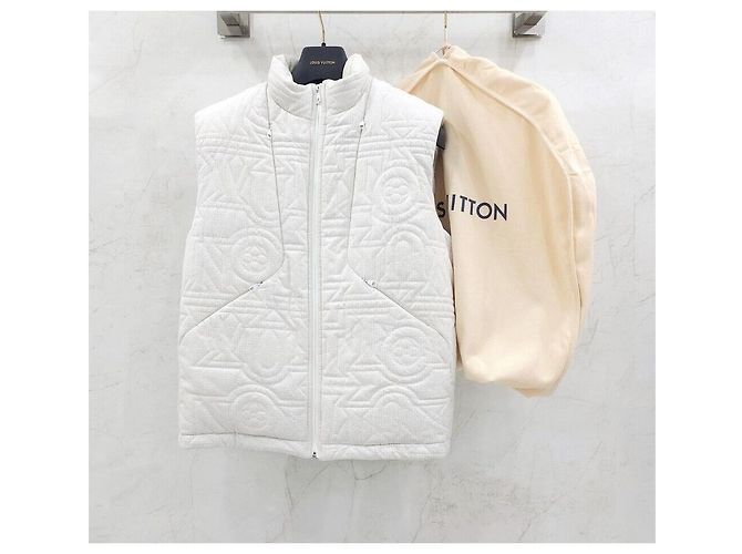 Louis Vuitton LV Signature Daunensteppweste Silber - Ansicht 6