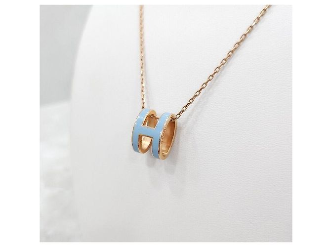 Hermès Collana Pendente Popash Blue Gold - vista 3