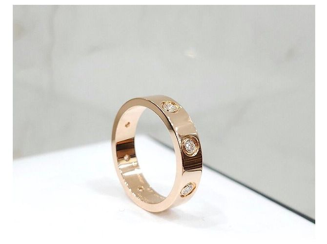 Cartier Neuer Diamond Loveband Ring Kleine Größe Silber - Ansicht 3
