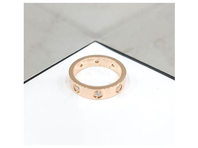 Cartier Neuer Diamond Loveband Ring Kleine Größe Silber - Ansicht 4