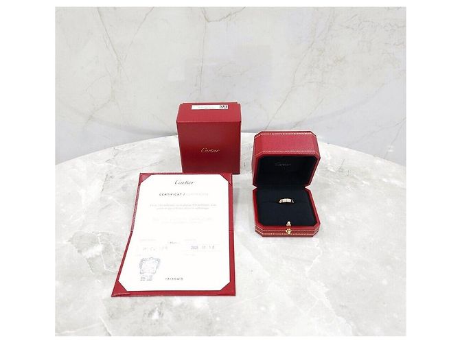 Cartier Neuer Diamond Loveband Ring Kleine Größe Silber - Ansicht 6