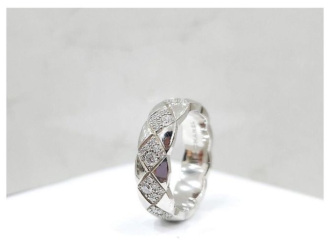 Chanel Anillo Coco Crush de Diamantes Oro Blanco Small Plata - vista 2