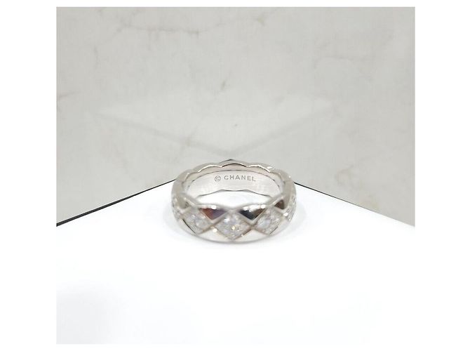Chanel Anillo Coco Crush de Diamantes Oro Blanco Small Plata - vista 3