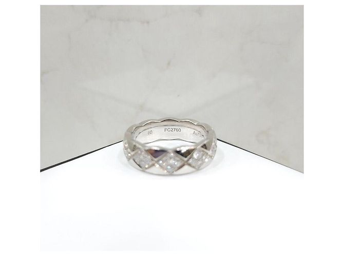 Chanel Anillo Coco Crush de Diamantes Oro Blanco Small Plata - vista 4
