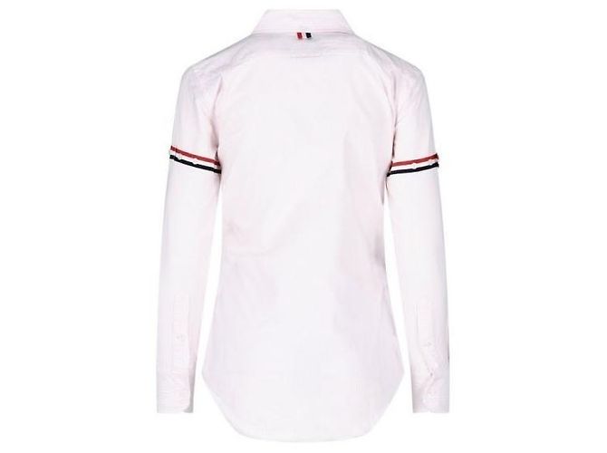 Thom Browne Camicia Oxford a righe classiche con colletto rotondo e polsini - vista 5
