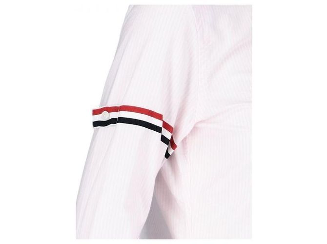Thom Browne Camicia Oxford a righe classiche con colletto rotondo e polsini - vista 7