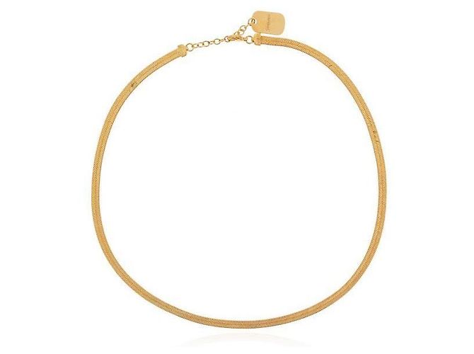 Saint Laurent Collier chaîne courte Doré - vue 3