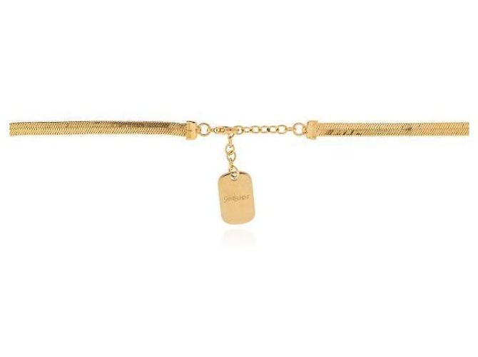 Saint Laurent Collier chaîne courte Doré - vue 5