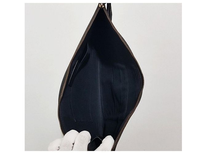 Balenciaga Clutch Classica Multi-Logo Nero - vista 7