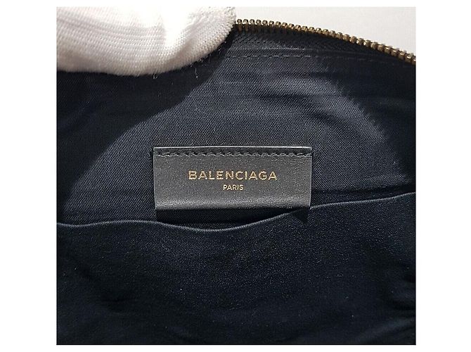 Balenciaga Clutch Classica Multi-Logo Nero - vista 8