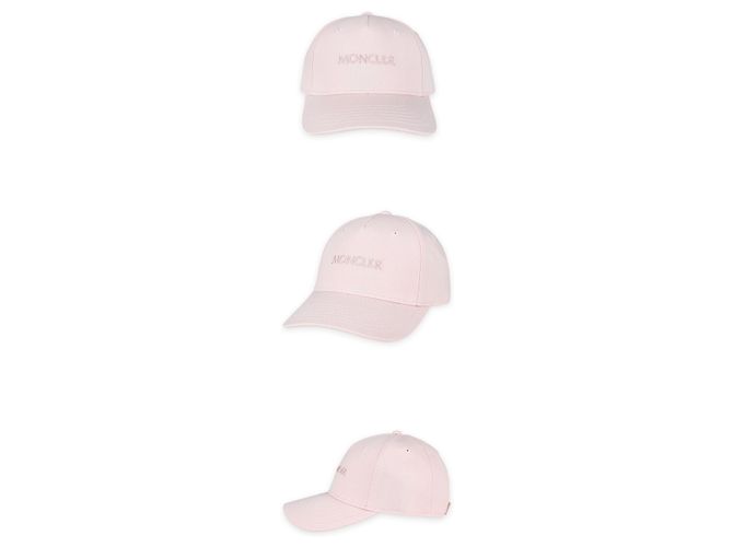 Moncler Baseball-Cap für Damen mit besticktem Logo (Pink) Weiß - Ansicht 3