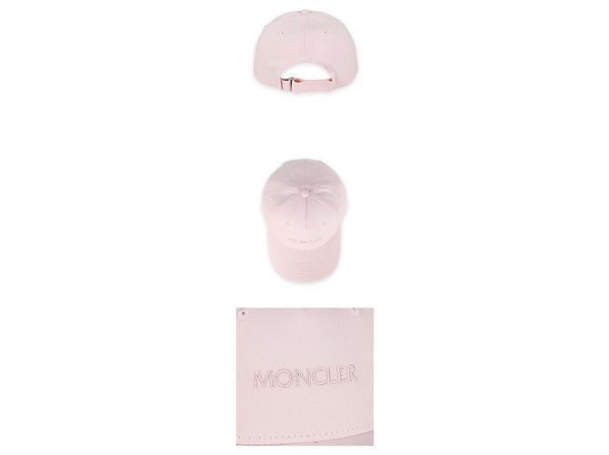 Moncler Baseball-Cap für Damen mit besticktem Logo (Pink) Weiß - Ansicht 4