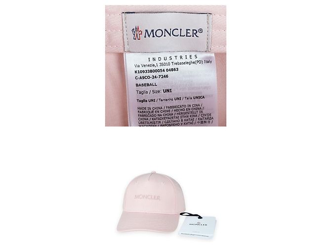 Moncler Baseball-Cap für Damen mit besticktem Logo (Pink) Weiß - Ansicht 6